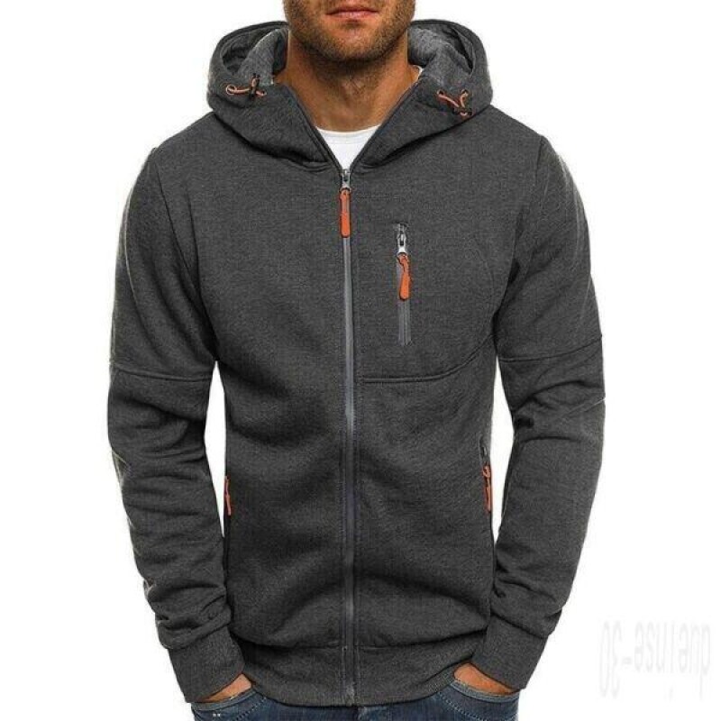 Mens Thick Winter Fleece Hoodie Cardigan Zip Up Ho...