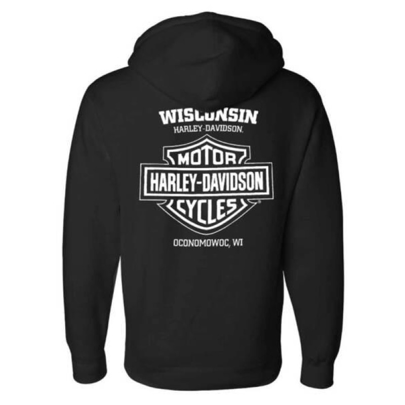 Harley-Davidson Men's Willie G Skull Logo Pullover Fleece Hoodie Sweatshirts