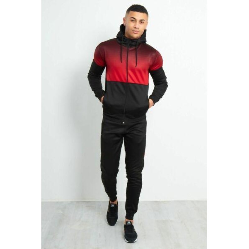 Mens Tracksuits with Two Tone Contrast Zip Through...