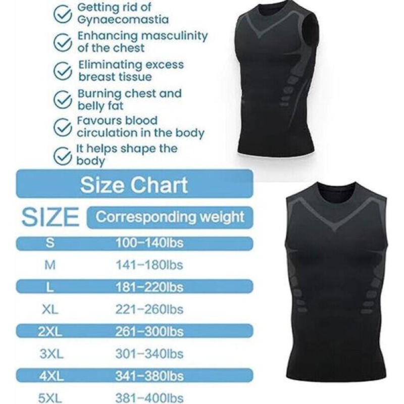 2023 New Version Ionic Shaping Vest, Energxcel Ionic Shaping Sleeveless T-Shirt