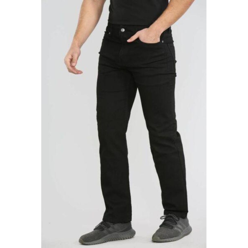 Mens Straight Leg Jeans Regular fit Men Stretch De...