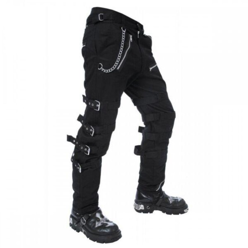 Men Gothic Bondage Pant Morte Pant Alternative Pun...