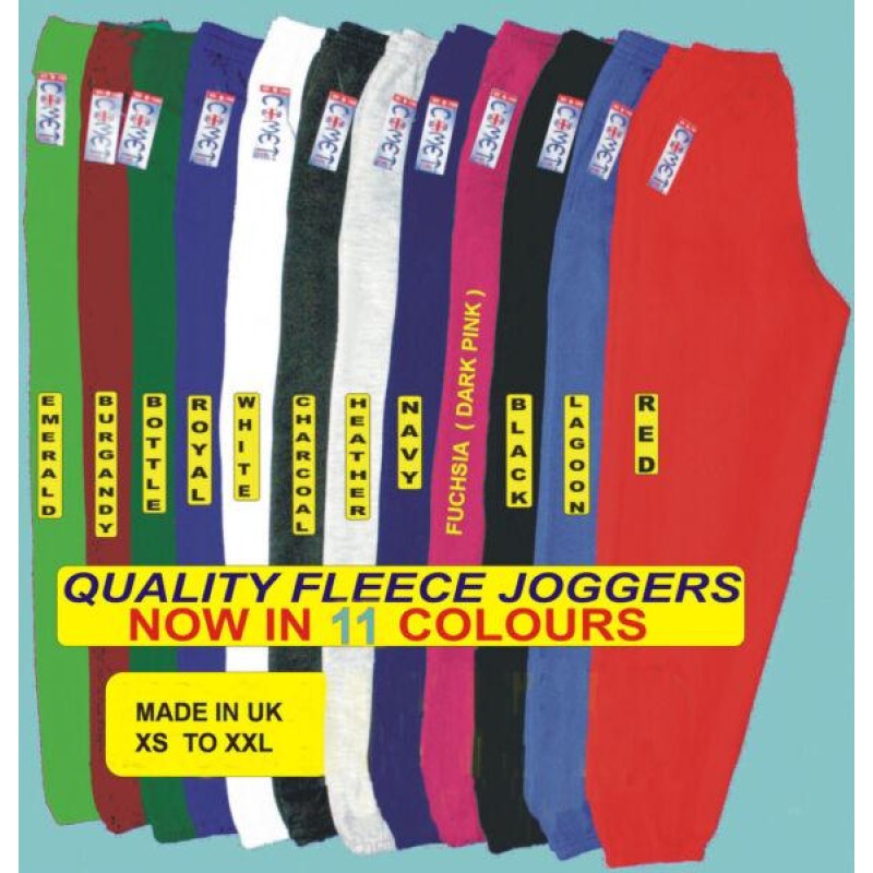 JOGGERS JOGGING TROUSERS PANTS TRACK BOTTOMS FOR MEN & WOMEN IN 10 COLOURS